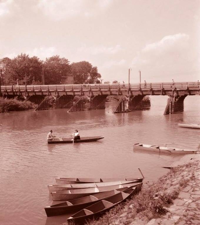 Most přes Bečvu_1950